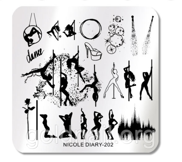Пластина для стемпинга Nicole diary-202