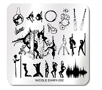 Пластина для стемпинга Nicole diary-202