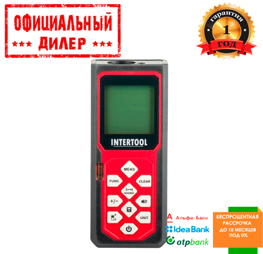 Далекомір лазерний INTERTOOL МТ-3055, 60 м