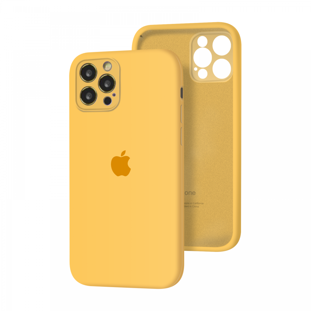 Чохол Silicone Full case Camera Protective для IPhone 14 Pro max Yellow (07) жовтий, фото 1