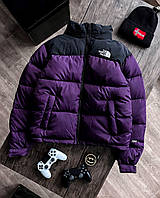 Мужская зимняя фиолетовая куртка пуховик ТНФ/The North Face/TNF премиум качество ХИТ СИЗОНА