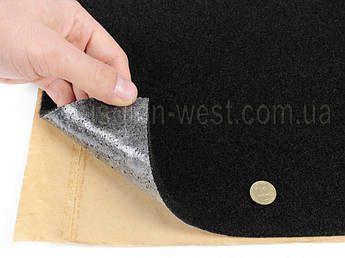 Ковролін автомобільний чорний, самоклейка, товщина 5мм, щільність 550г/м2, лист 143х100см