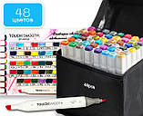 Скетч маркери для художників Touch Smooth 48 шт фломастери двосторонні спиртові для малювання і скетчинга, фото 2