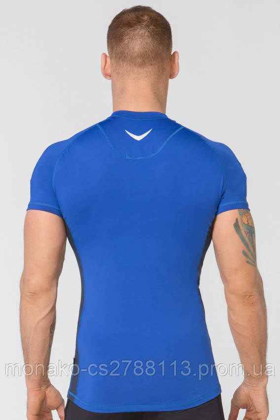 Мужская спортивная футболка рашгард Rough Radical Fury Duo SS, синяя с темно-синими вставками XL - фото 3 - id-p1503572811