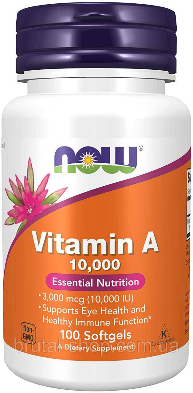 Вітамін А, Now Foods Vitamin A 10.000 IU (100soft)