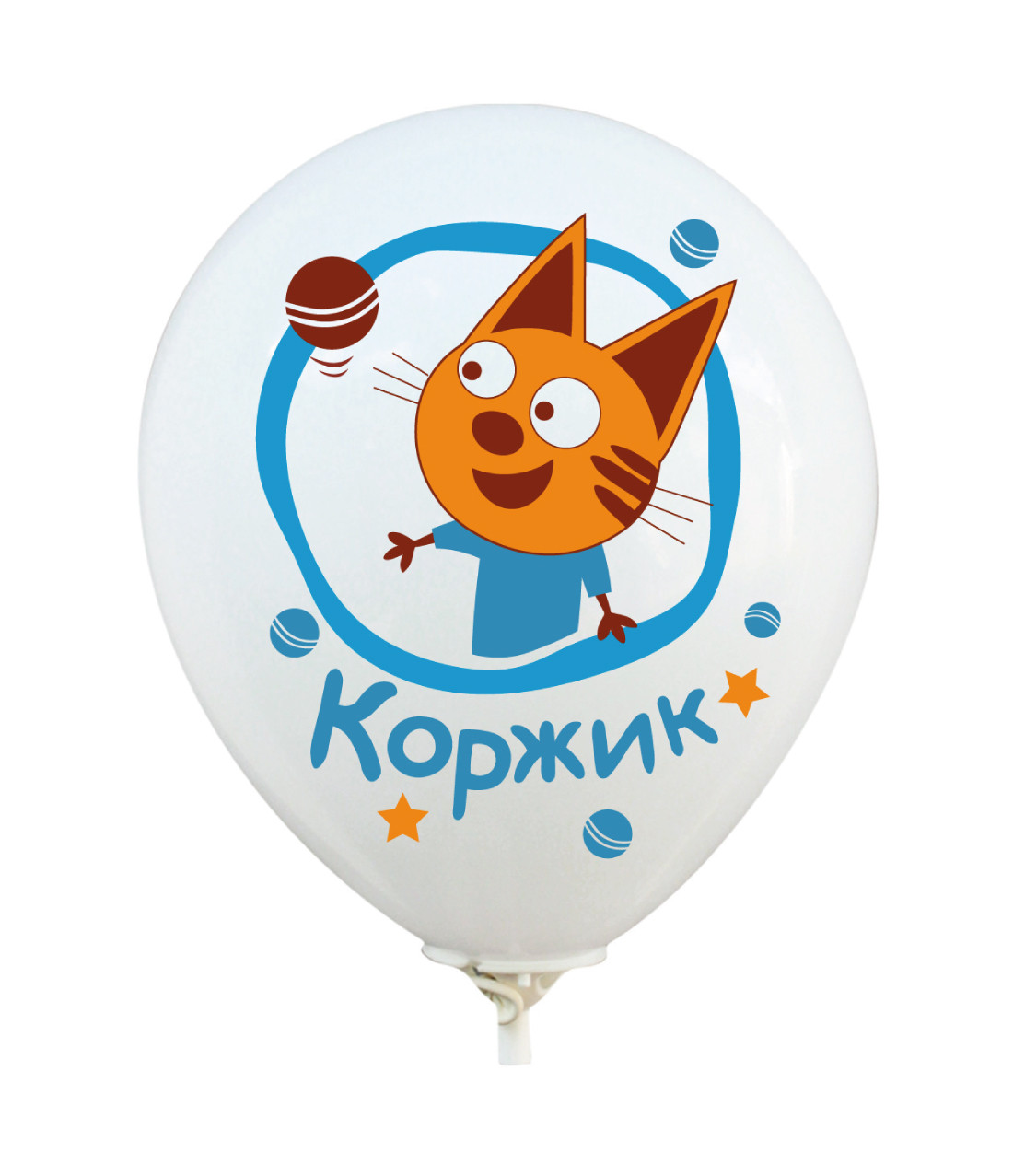 Латексна повітряна кулька 12" (30см.) "Коржик " біла Balonevi 1шт.