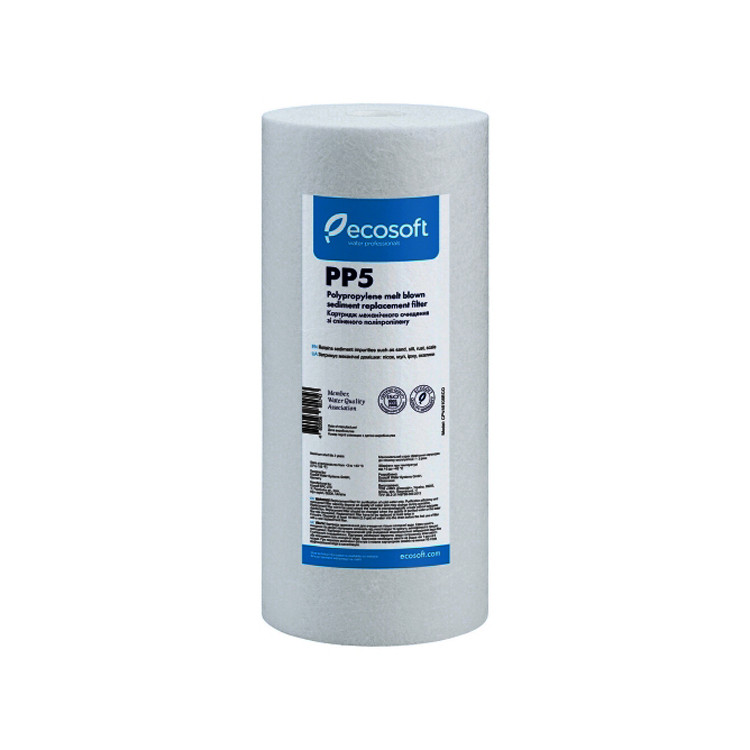Поліпропіленовий картридж Ecosoft Big Blue 10 дюймів, 5 мкм (CPV45105ECO)