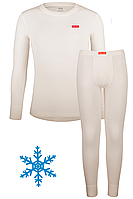 Термокостюм детский для мальчика Кифа (Kifa) VORTEX Active Comfort КДМ-2234, белый молочный, тёплый 34