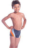 Плавки детские для мальчика Shepa 034, серые с оранжевыми и белыми вставками 116