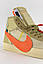 Женские кроссовки Nike Blazer Mid '77 Off-White Beige (бежевые) C-3582 стильная качественная обувь, фото 6