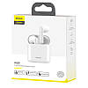 Безпровідні навушники в кейсі з мікрофоном BASEUS Encok True Wireless Earphones W09 Білий, фото 11