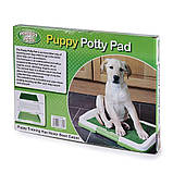 Туалет для собак триярусний Puppy Potty Pad лоток для домашніх тварин з травою та ґратами 47х34х6см, фото 9