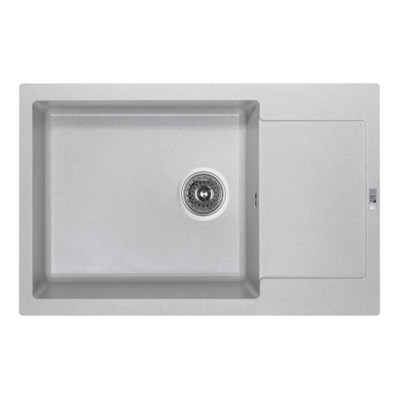 Гранітна кухонна мийка Lidz (GRA-09) 781x510/200 сіра 7850