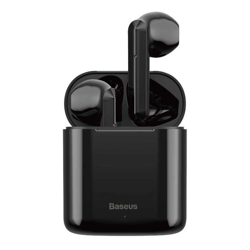 Безпровідні навушники з мікрофоном bluetooth навушники в кейсі BASEUS Encok True Wireless Earphones W09 Чорний
