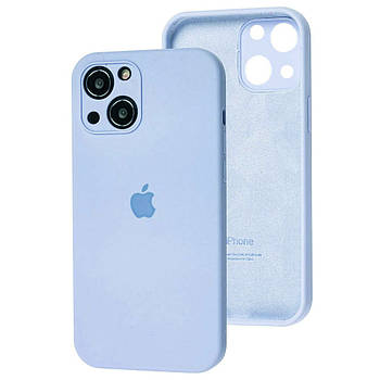 Чохол Silicone Full case Camera Protective для IPhone 14 Plus Lilac cream (14 Plus) блакитний