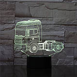 Світильник-нічник 3D з пультом керування Вантажівка, фото 3