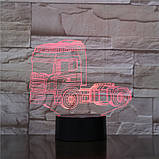 Світильник-нічник 3D з пультом керування Вантажівка, фото 2