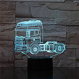 Світильник-нічник 3D з пультом керування Вантажівка, фото 5