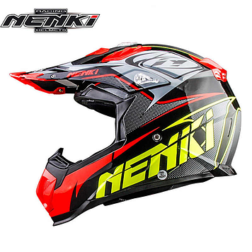 Кросовий шолом NENKI MX-315, Кросс Red/Yellow/Grey
