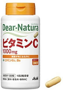 Asahi Dear Natura вітамін C 1000 мг,  + віт B2, + B6, 120 капс на 60 днів
