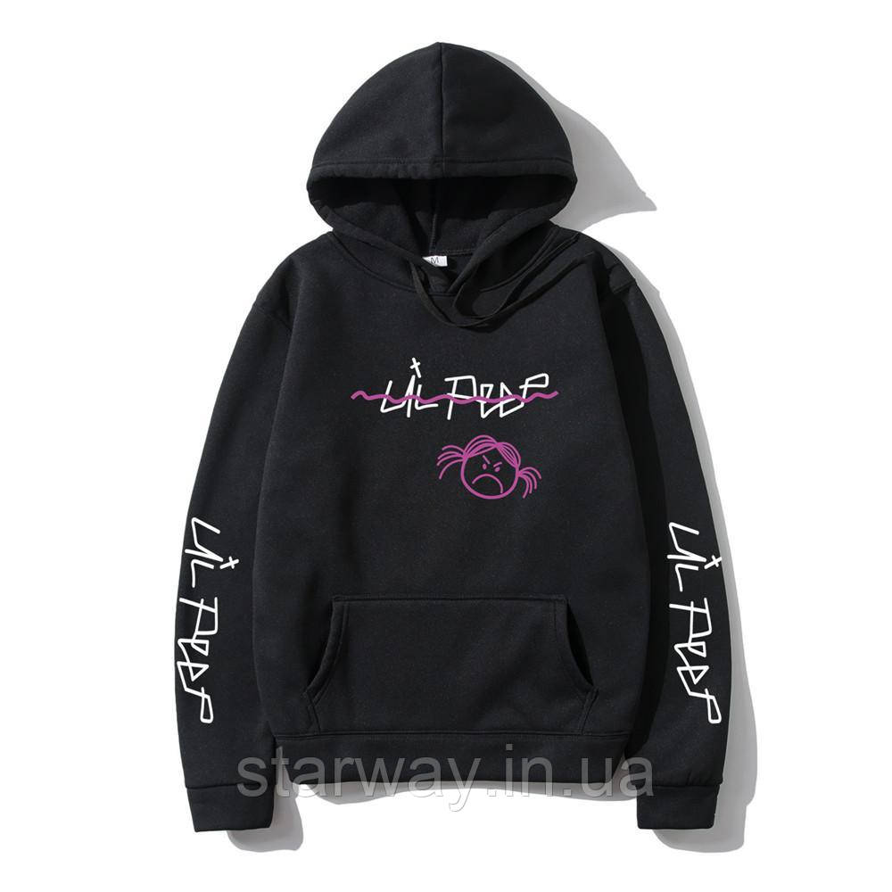 Чорна толстовка | худi lil peep girl logo