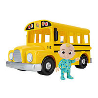 Игровой набор Feature Vehicle Жёлтый Школьный Автобус со звуком, «CoComelon» (CMW0015)