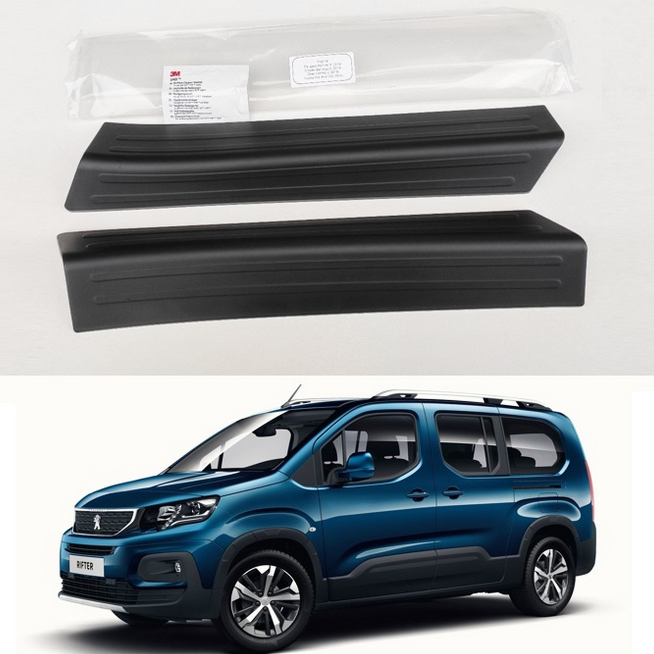 Захисні накладки на пороги для Peugeot Rifter / Partner 3 2018+