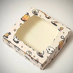 Коробка для пряників із віконцем 20*20 см хелловін