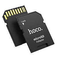 Адаптер, перехідник для карти пам&apos;яті Hoco HB22 Micro-SD (TF) to SD, Black