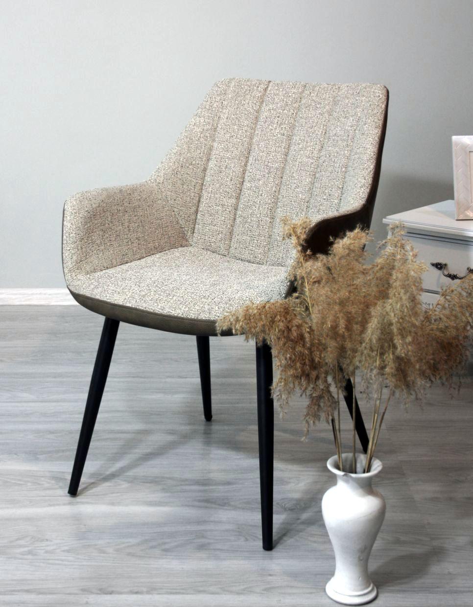 Крісло м'яке оббивка рогожка в сучасному стилі для дому та офісу William DC - 2260 Evrodim, колір коричневий