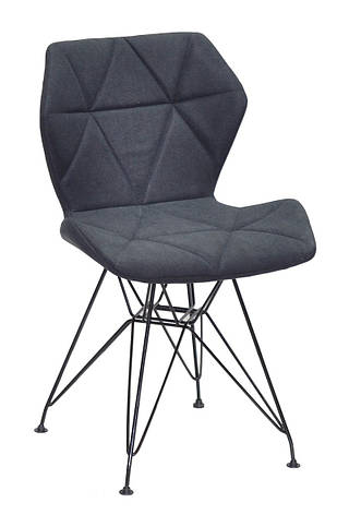 Стул Greg BK-ML темно-серый SH - 2 шенилл на черных ножках, дизайн Charles & Ray Eames, фото 2