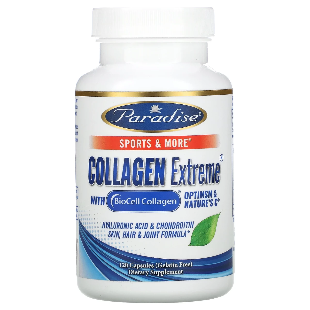 Paradise Herbs, Collagen Extreme з колагеном BioCell, OptiMSM & Nature's C, 120 капсул