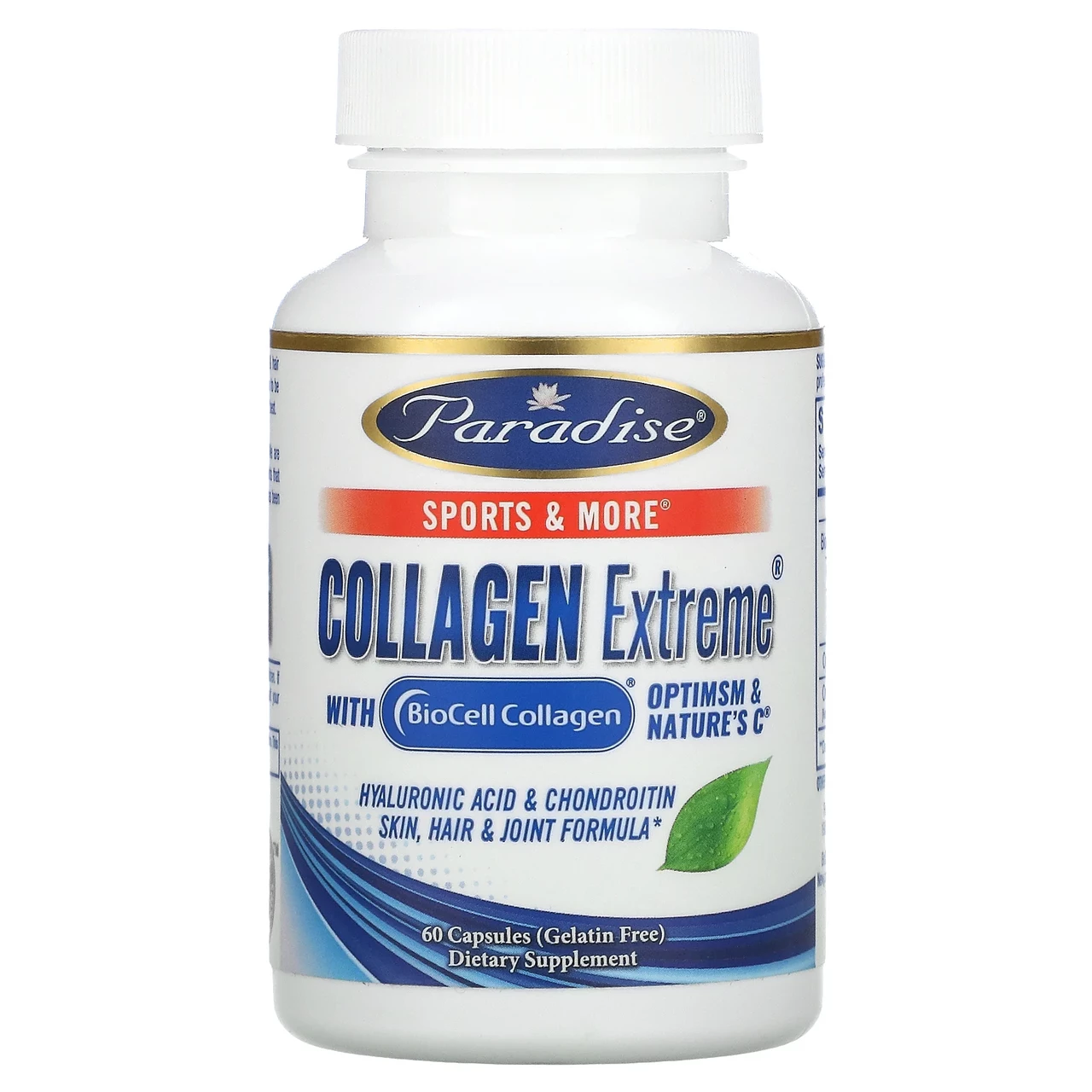 Paradise Herbs, Collagen Extreme з колагеном BioCell, OptiMSM & Nature's C, 60 капсул