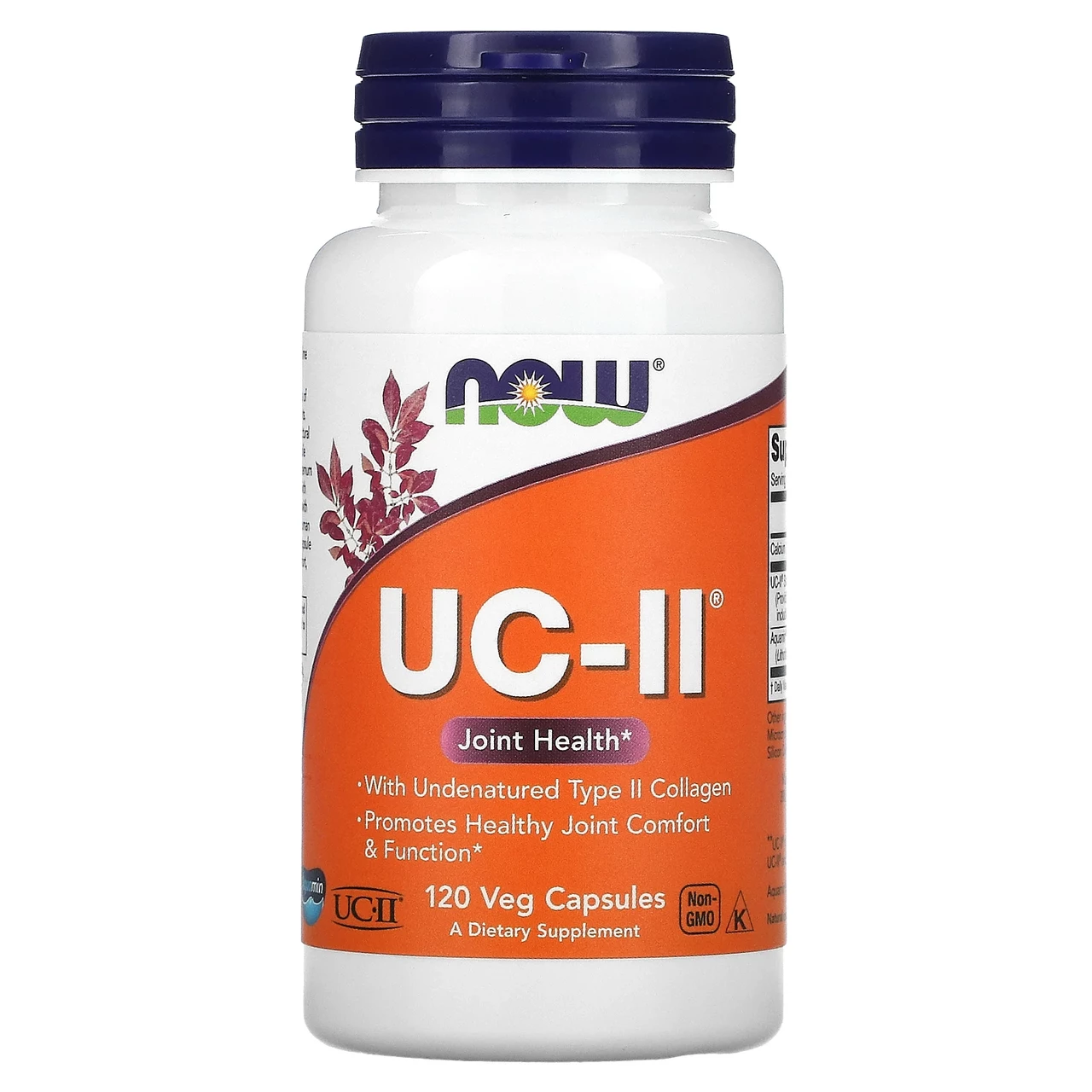 Now Foods, UC-II, добавка для здоров’я суглобів, неденатурований колаген типу II, 120 рослинних капсул