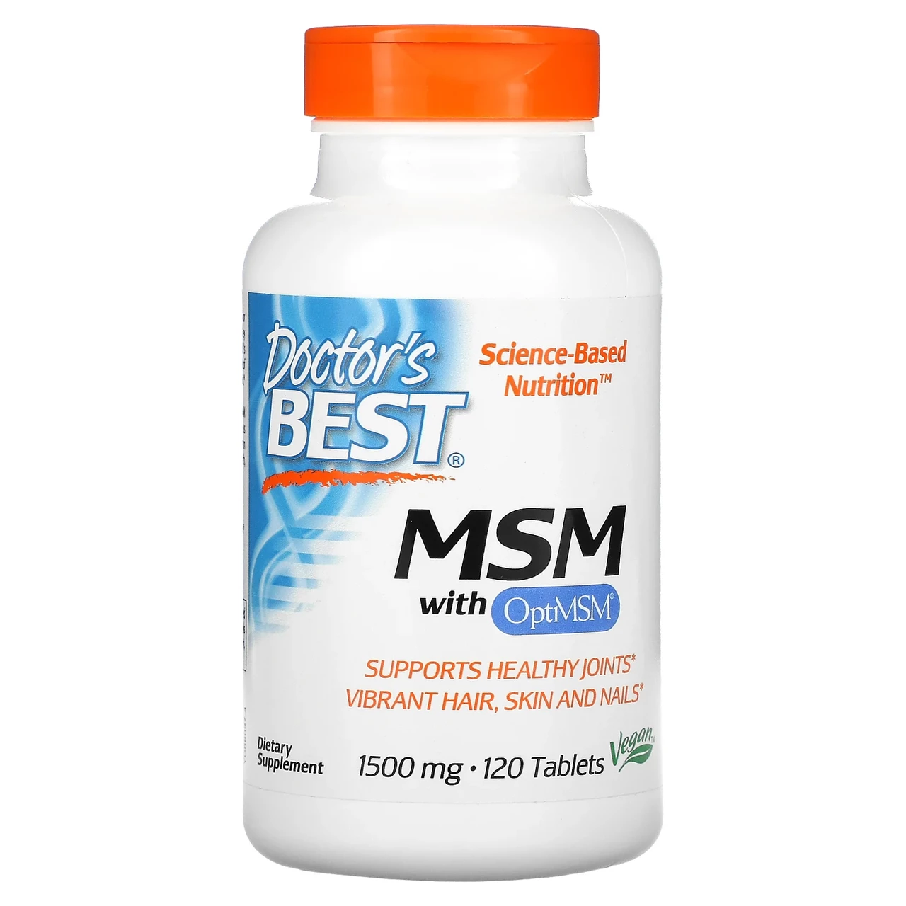 Doctor's Best, МСМ з OptiMSM, 1500 мг, 120 таблеток