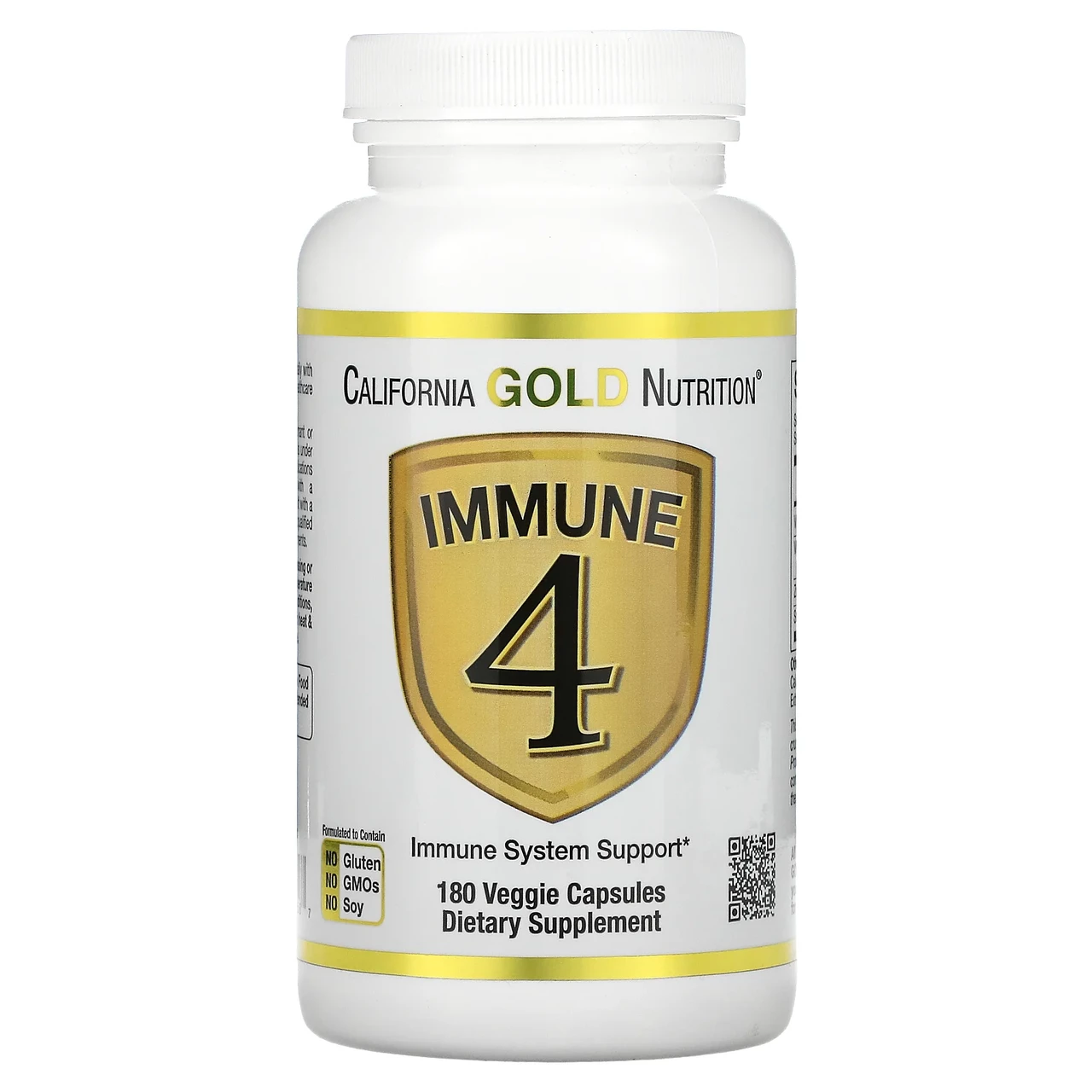 California Gold Nutrition, Immune 4, засіб для зміцнення імунітету, 180 вегетаріанських капсул