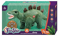 Динозавр интерактивный Стегозавр говорящий повторяет ваши фразы с пультом мягкий ходит рычит видеообзор