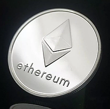 ETH Сувенірна монета Ефіріум Ethereum у капсулі колір: срібло