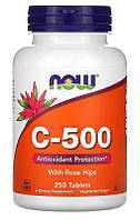 Now Vitamin C-500 With Rose Hips 250 tabs