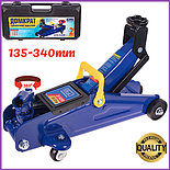 Домкрат 2 тонни Підкотний Гідравлічний 135-340 мм із Поворотною Ручкою Автомобільний DP-135340K, фото 6