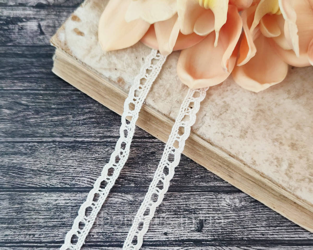 Мереживо бавовна 1 см беж ( 1 м/п ), фото 1