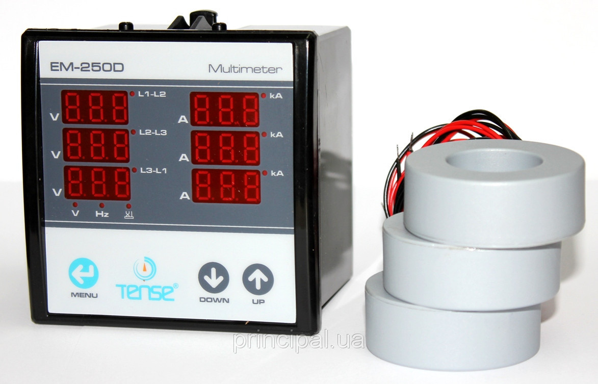Щитовой мультиметр врезной до 250А три фазы - купить, цена в Киеве