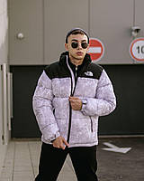 Мужской стильный светллый пуховик The North Face мужская курточка TNF