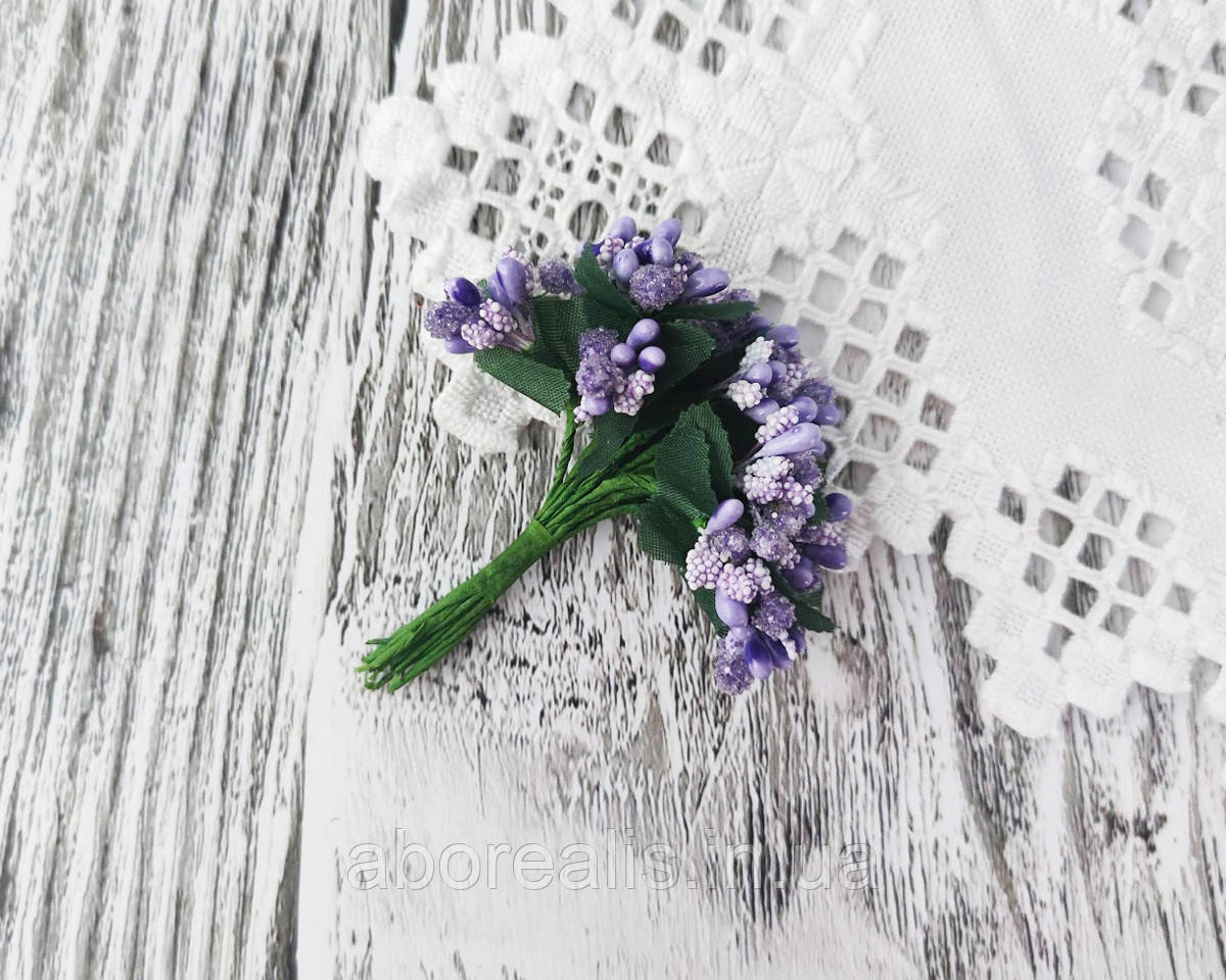 Букетик "Тичинки на ніжці" фіолетові, фото 1