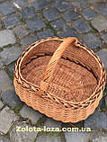 Плетений кошик з цільної лози. Арт:0047, фото 2