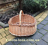 Плетений кошик з цільної лози. Арт:0047, фото 4