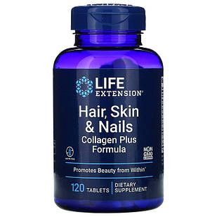 Life Extension Hair Skin Nails Collagen Plus Formula 120 таблеток