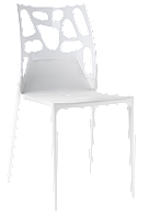 Стілець Papatya Ego-Rock біле сидіння, верх білий 2270