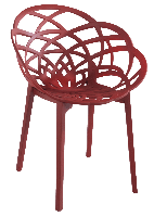 Крісло Papatya Flora матова червона цегла сидіння, ніжки матова цегла 2313