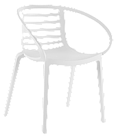 Кресло Papatya Mambo біле поліпропилен. Довжина/ширина/ висота: 640 / 560 / 770 (450) мм.  Гарантія: 2 роки